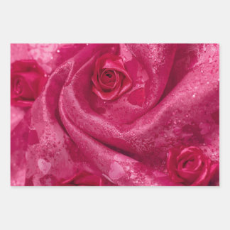 Pink Satin Rose ラッピングペーパーシート