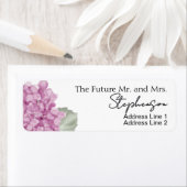 Pink Save The Date Custom Name Return Address ラベル (インサイチュ)