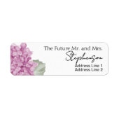 Pink Save The Date Custom Name Return Address ラベル (正面)
