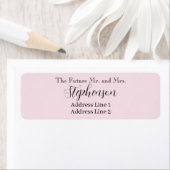 Pink Save The Date Custom Name Return Address ラベル (インサイチュ)