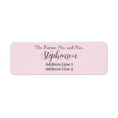 Pink Save The Date Custom Name Return Address ラベル (正面)