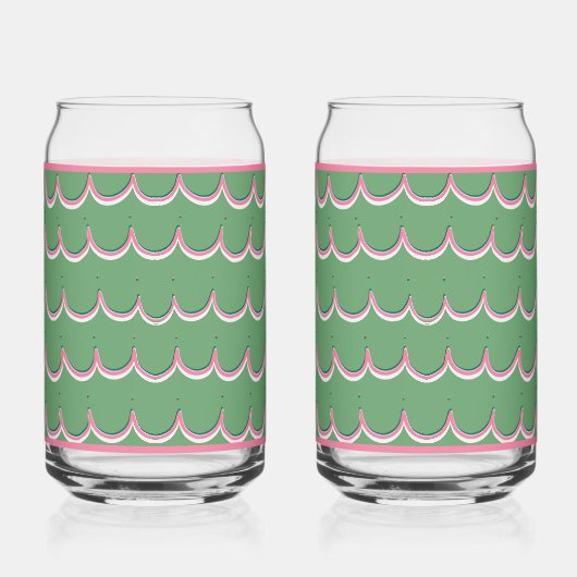 Pink Scallop Soda Glass ガラス缶 (正面)