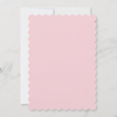 Pink Scalloped Hydrangea Crest Wedding Invitation 招待状 (裏面)