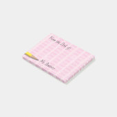 Pink School Erasers Add Name 4x3 ポストイット (アングル)
