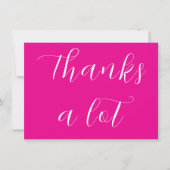 Pink Script Business Thank You Note Card サンキューカード (正面)