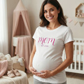 Pink Script Established Mom Tシャツ