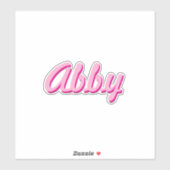 Pink Script Handwriting Fun Trendy Custom シール (シート)