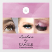 Pink Script Logo Photo Makeup Studio Window  ウィンドウサイン (シート)