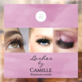 Pink Script Logo Photo Makeup Studio Window  ウィンドウサイン (シート2)