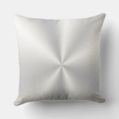 Pink Script Silver Glam Motivational Throw Pillow クッション (裏面)