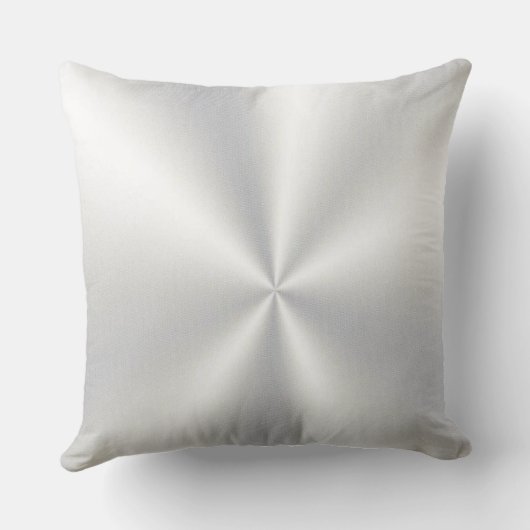 Pink Script Silver Glam Motivational Throw Pillow クッション (裏面)