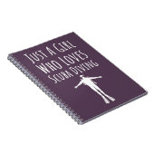 Pink Scuba Diving Gift For Girls Diver Water Sport ノートブック (右側)