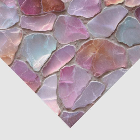Pink Sea Glass Pattern Decoupage 薄葉紙 (詳細)