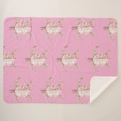 Pink Sea Turtles シェルパブランケット (正面(横))