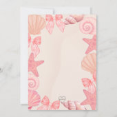 Pink "Sea you soon" Baby Shower 招待状 (裏面)