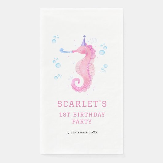 Pink Seahorse 1st birthday (正面)