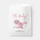 Pink Seal Baby Shower フェイバーバッグ (正面)
