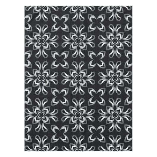 Pink seamless pattern on dark background テーブルクロス (正面)