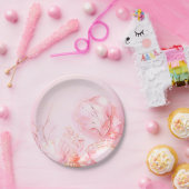 Pink Seashell Dark ペーパープレート (パーティー)