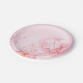 Pink Seashell Dark ペーパープレート (アングル)