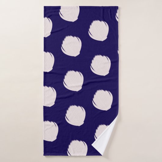 Pink Seashells Pattern Beach バスタオル (バスタオル)