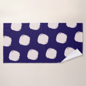 Pink Seashells Pattern Beach バスタオル (バスタオル)