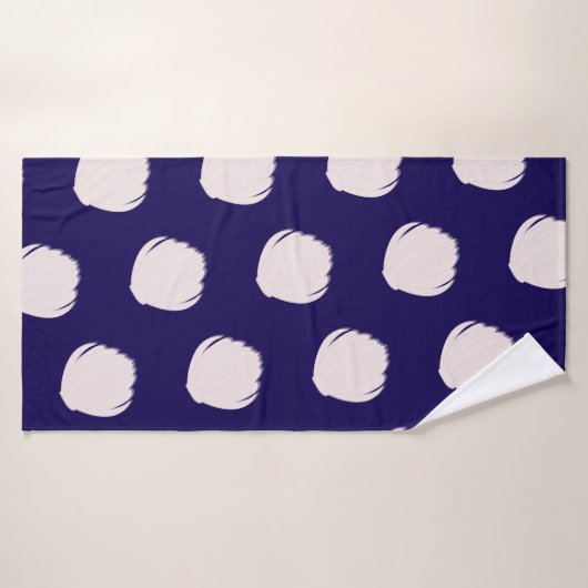 Pink Seashells Pattern Beach バスタオル (バスタオル)