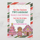 Pink Season TWO Celebrate, holiday 2nd birthday 招待状 (正面)