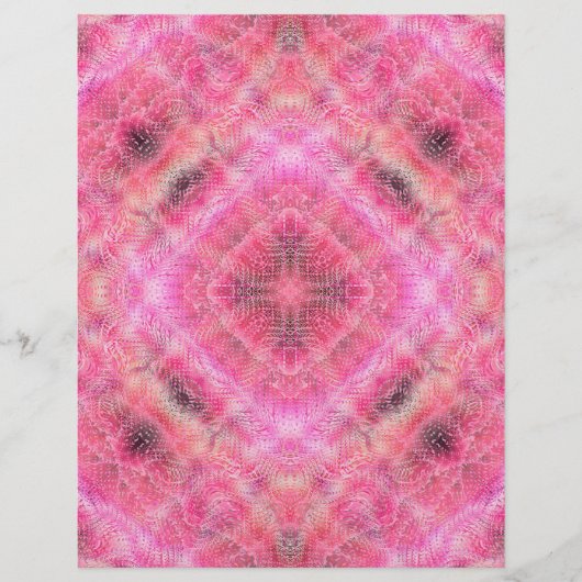 Pink Serene Garden Scrapbook Paper 2-Sided Page (正面)