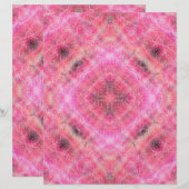 Pink Serene Garden Scrapbook Paper 2-Sided Page (正面/裏面)