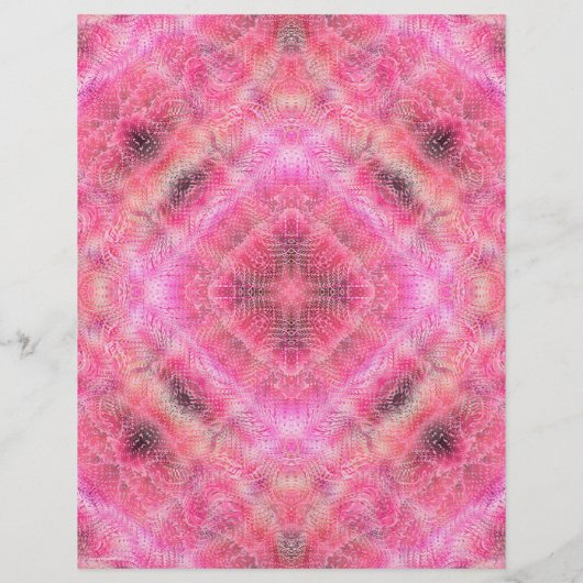 Pink Serene Garden Scrapbook Paper 2-Sided Page (裏面)