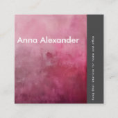 Pink Serenity Design 1 スクエア名刺 (正面)