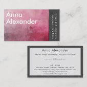 Pink Serenity Design 1 名刺 (正面/裏面)