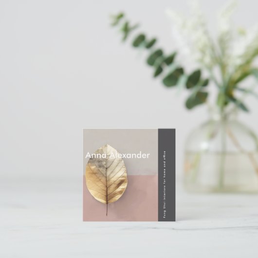 Pink Serenity Design 4 スクエア名刺 (スタンド正面)