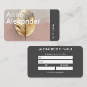 Pink Serenity Design 4 Gift Card 名刺 (正面/裏面)