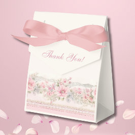 Pink Shabby Chic Floral Christian Baby Shower フェイバーボックス