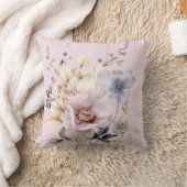 Pink Shabby Chic Vintage Throw Pillow クッション (ブランケット)