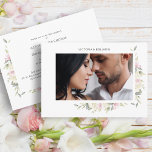 Pink Shades Romantic Floral Wedding Wreath Photo 招待状<br><div class="desc">Pink Shades Romantic Floral Wedding Wreath Photo Invitation. IMPORTANT NOTICE: This design is part of a collection and has other coordinated elements that you can find in my store. Sometimes it can be difficult to aesthealign and texts or initials on the designs, if so tell me and I'll do it...</div>