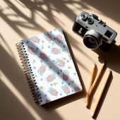 Pink Sheep with Flowers & Berries - Cute Pattern プランナー手帳