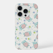 Pink Sheep with Flowers & Berries - Cute Pattern iPhoneケース (裏面)