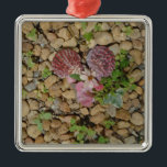 pink shells and flower heart メタルオーナメント<br><div class="desc">pink shells and flower heart</div>