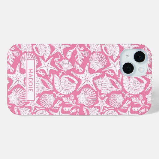 Pink Shells Personalized Case-Mate iPhoneケース (裏面 (横))