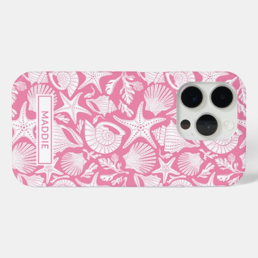 Pink Shells Personalized Case-Mate iPhoneケース (裏面 (横))