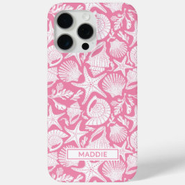 Pink Shells Personalized iPhone 15 Pro Maxケース