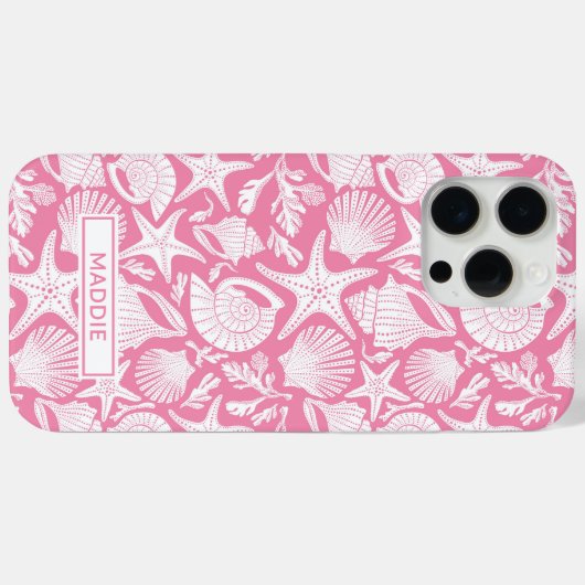 Pink Shells Personalized Case-Mate iPhoneケース (裏面 (横))