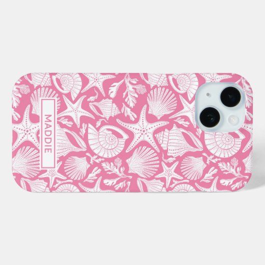 Pink Shells Personalized Case-Mate iPhoneケース (裏面 (横))