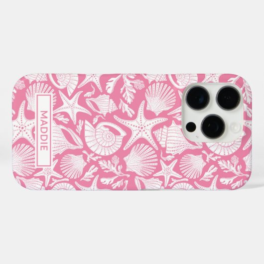 Pink Shells Personalized Case-Mate iPhoneケース (裏面 (横))