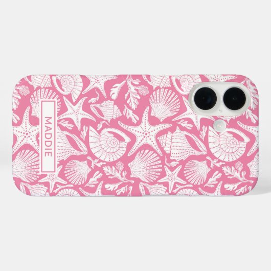 Pink Shells Personalized Case-Mate iPhoneケース (裏面 (横))