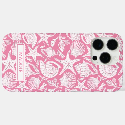 Pink Shells Personalized Case-Mate iPhoneケース (裏面 (横))