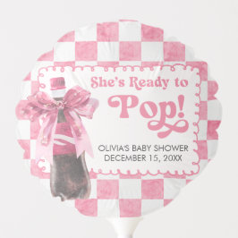Pink She's Ready to Pop Baby Shower バルーン